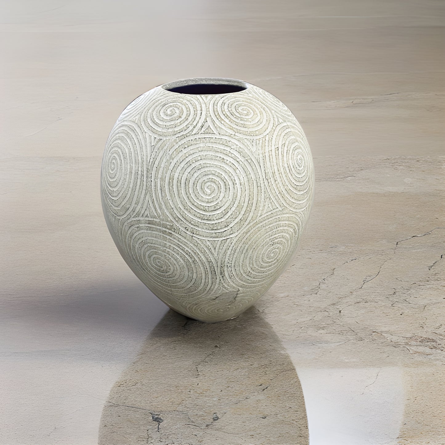 Earthenware White Vase