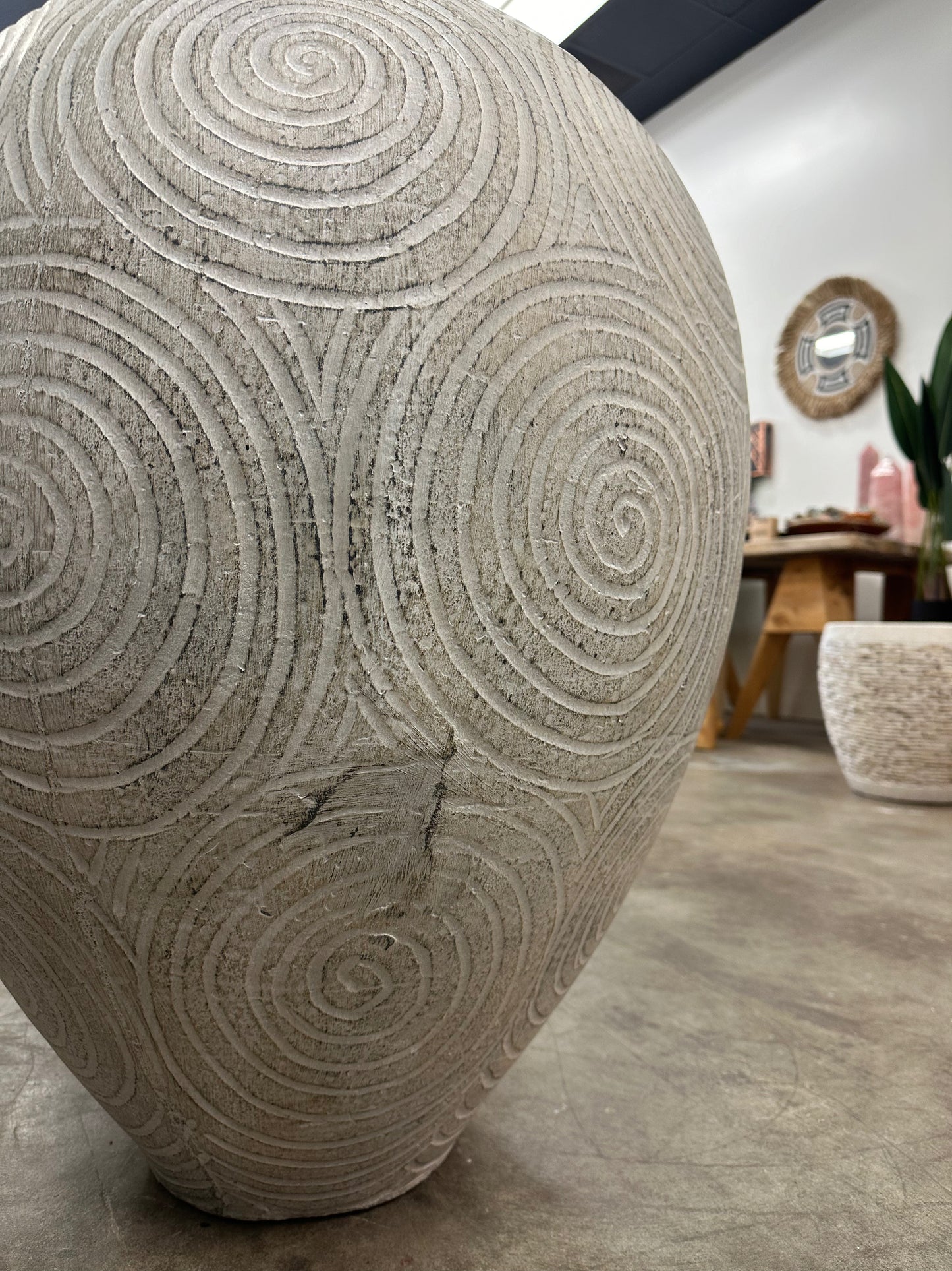 Earthenware White Vase