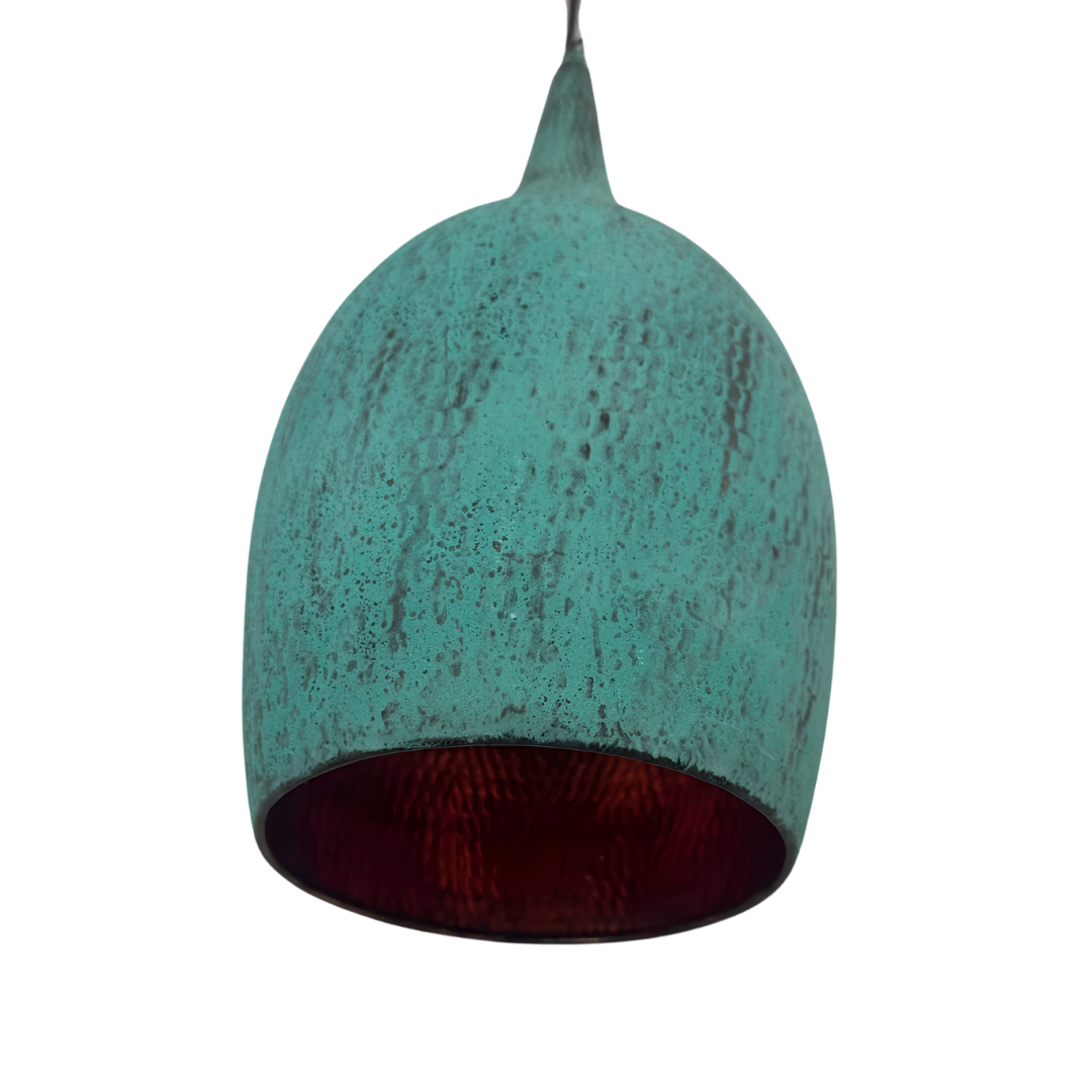 Copper Pendant Light | Ceiling Mounted Cylinder shape - 20 inches tall and 9 inches in diameter