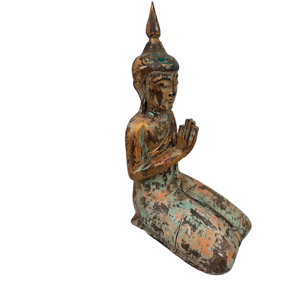 Thai Albizia Wood Seated Buddha
