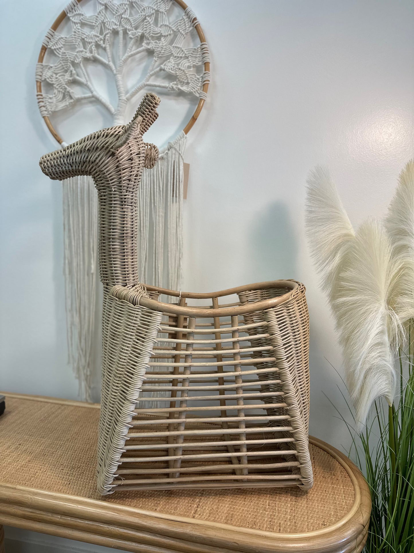 Giraffe Basket of Rattan