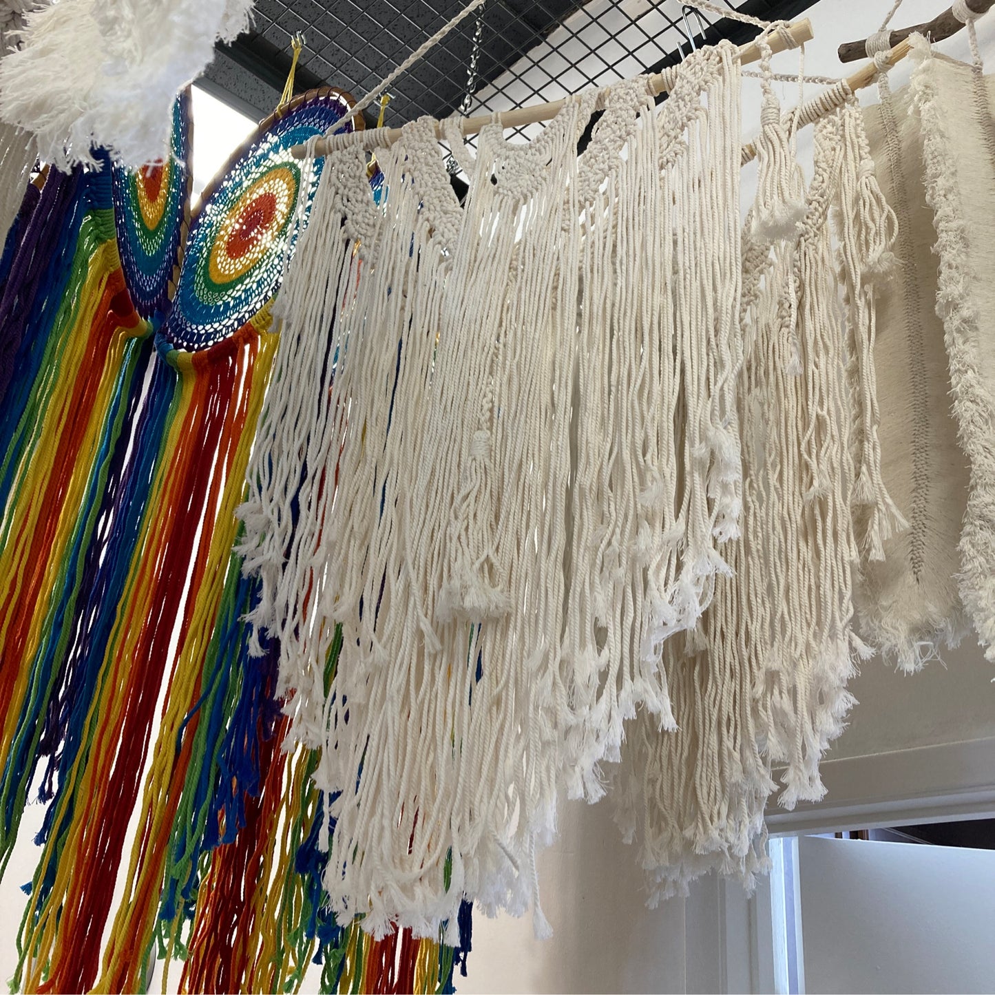 White Macrame Wall Deco