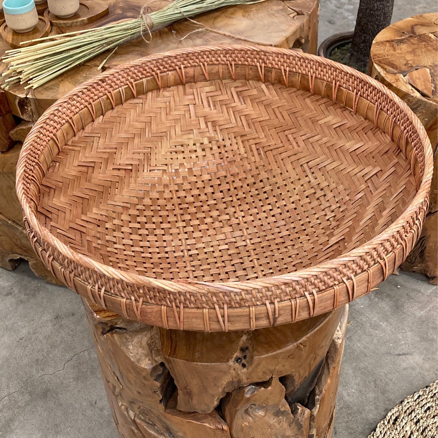 Large Basket Rattan
