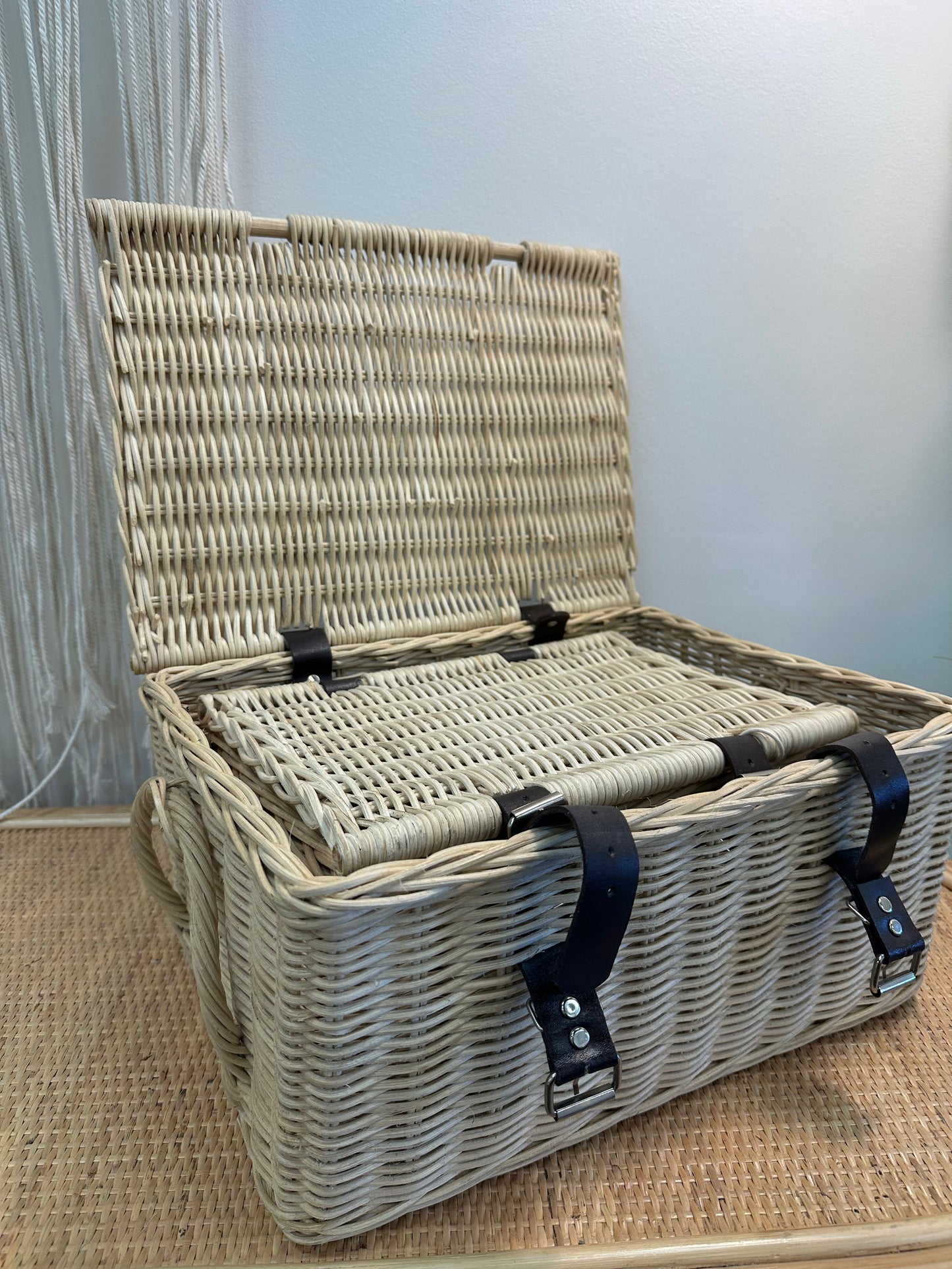 Rattan Basket With Belt