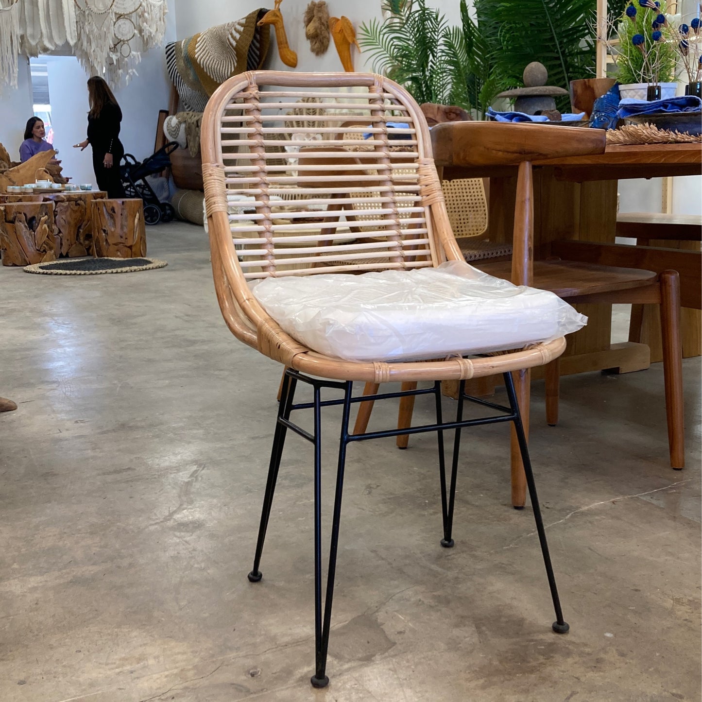 Rattan Chair With Cushion Pillow