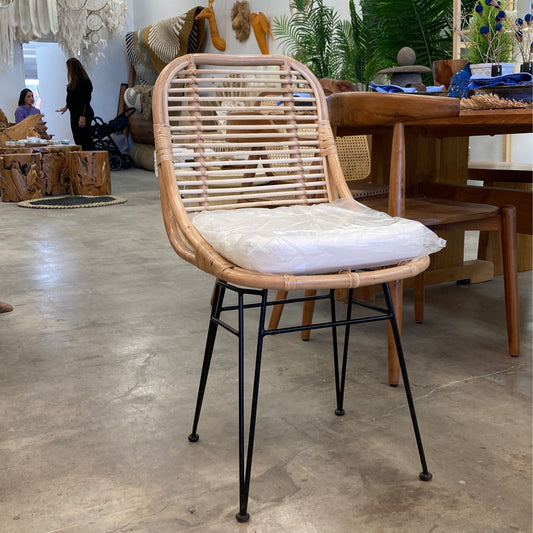 Rattan Chair With Cushion Pillow