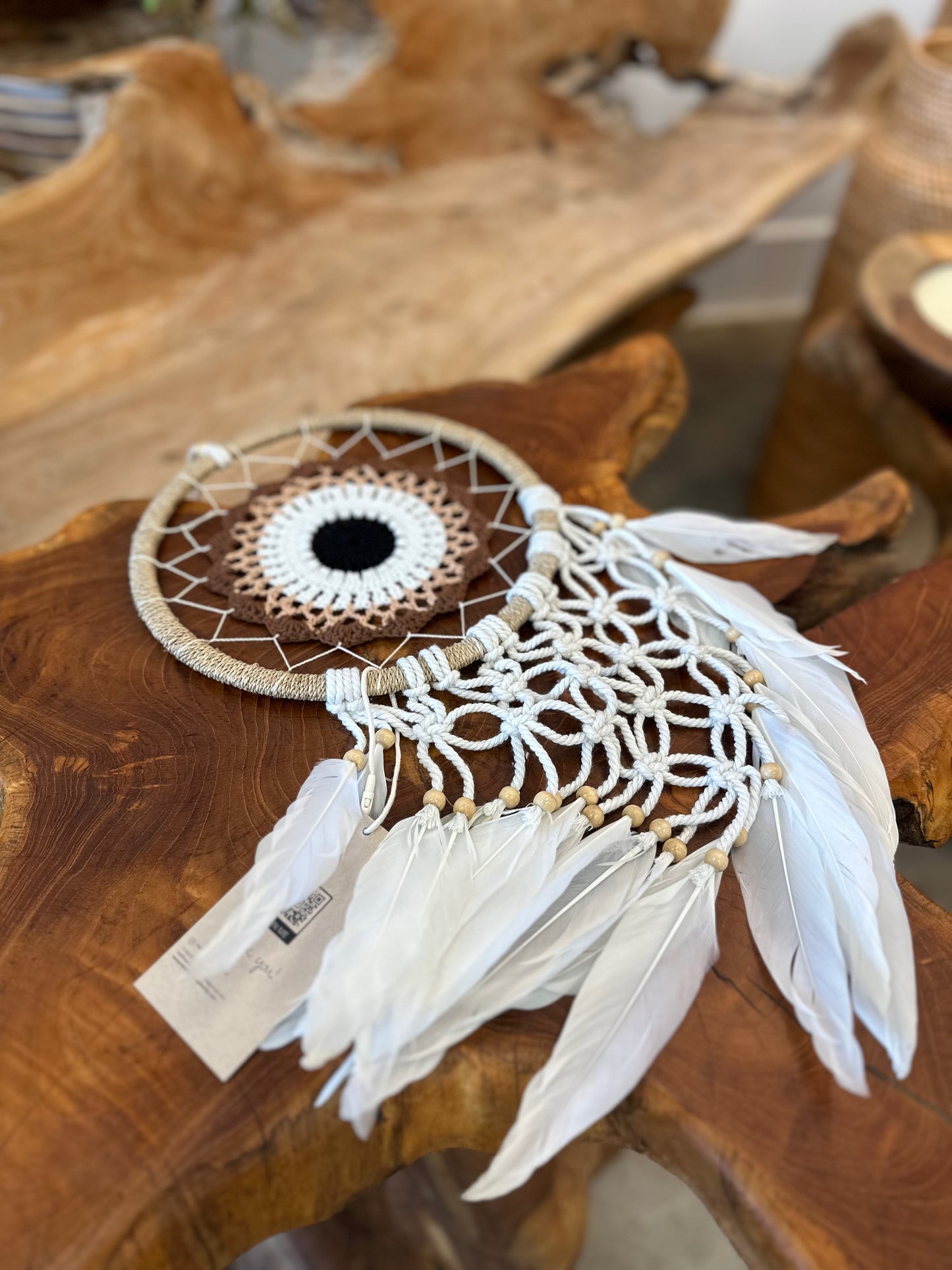 Brown Mix Dreamcatcher detail