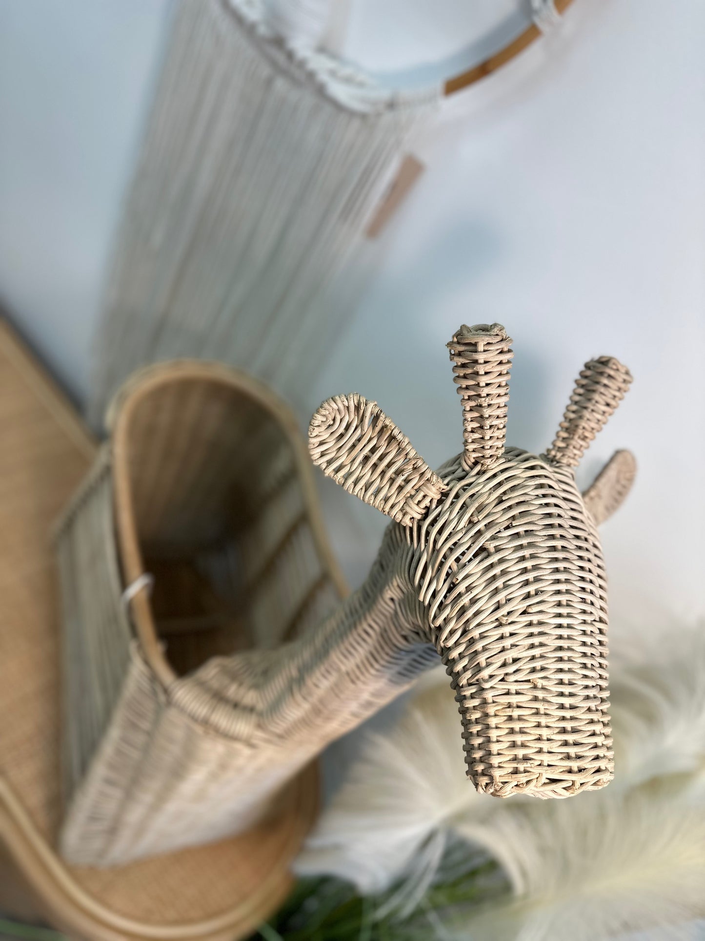 Giraffe Basket of Rattan