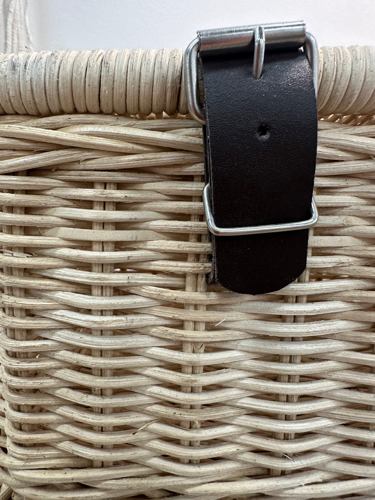 Rattan Basket With Belt