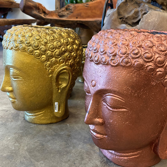 Concrete Buddha Head Ground Pot