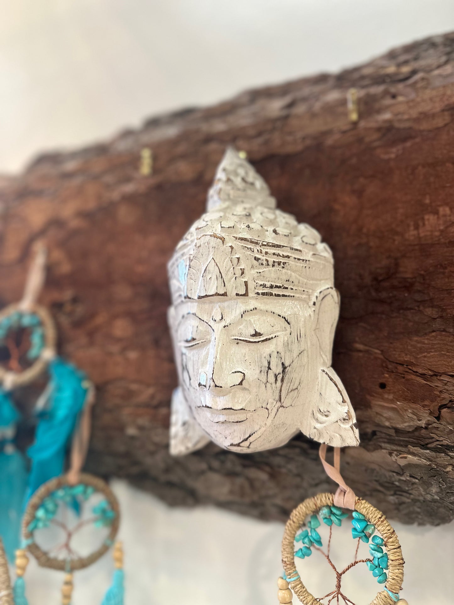 Buddha head wood