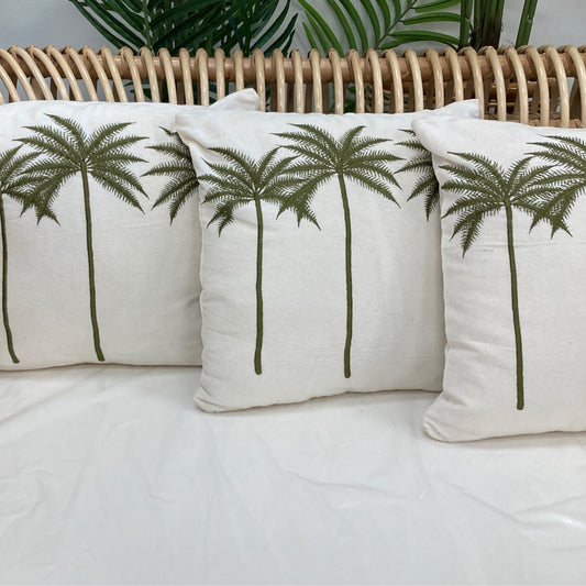 Brown Palm Polyester Cushion