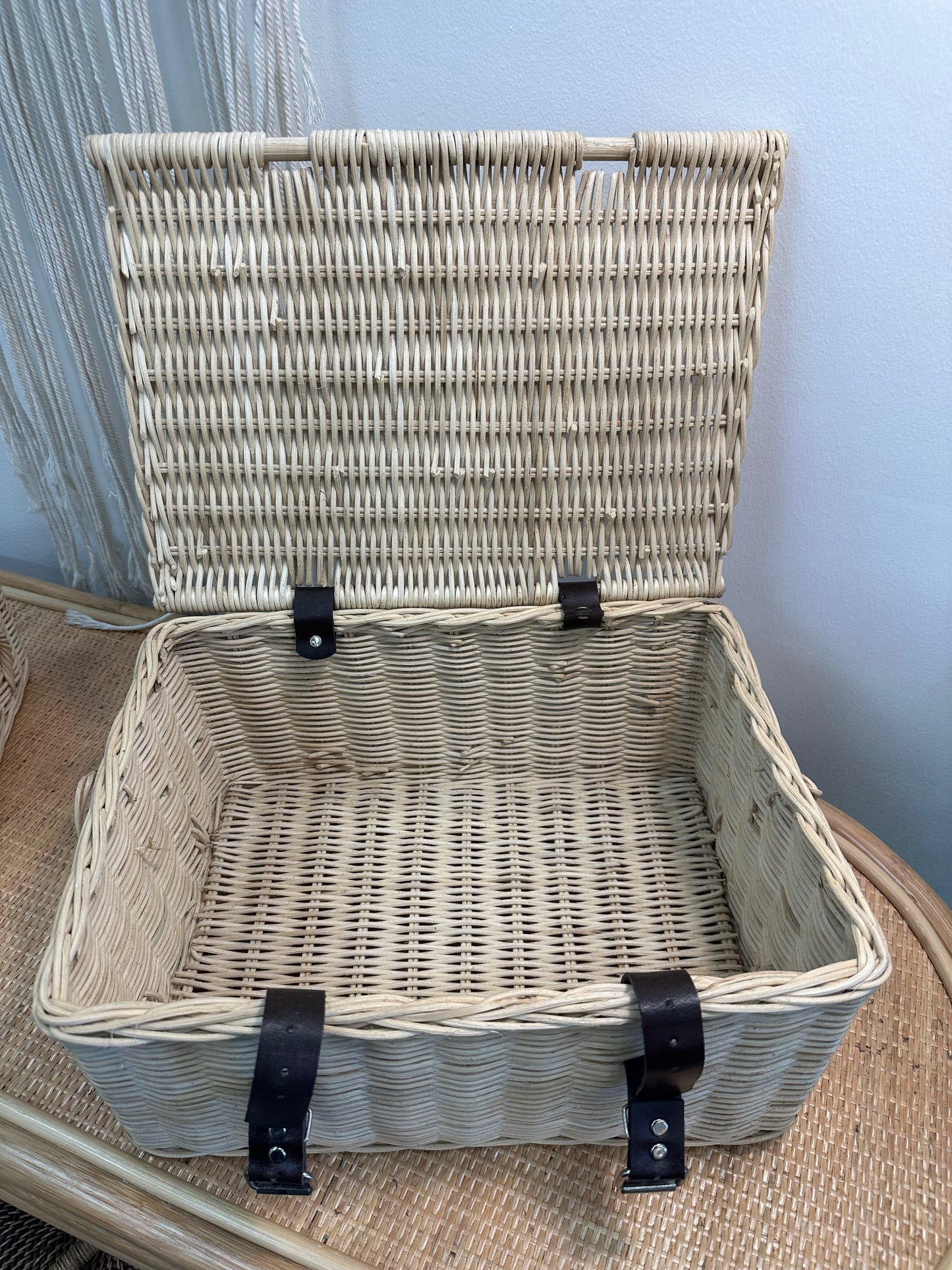 Rattan Basket With Belt