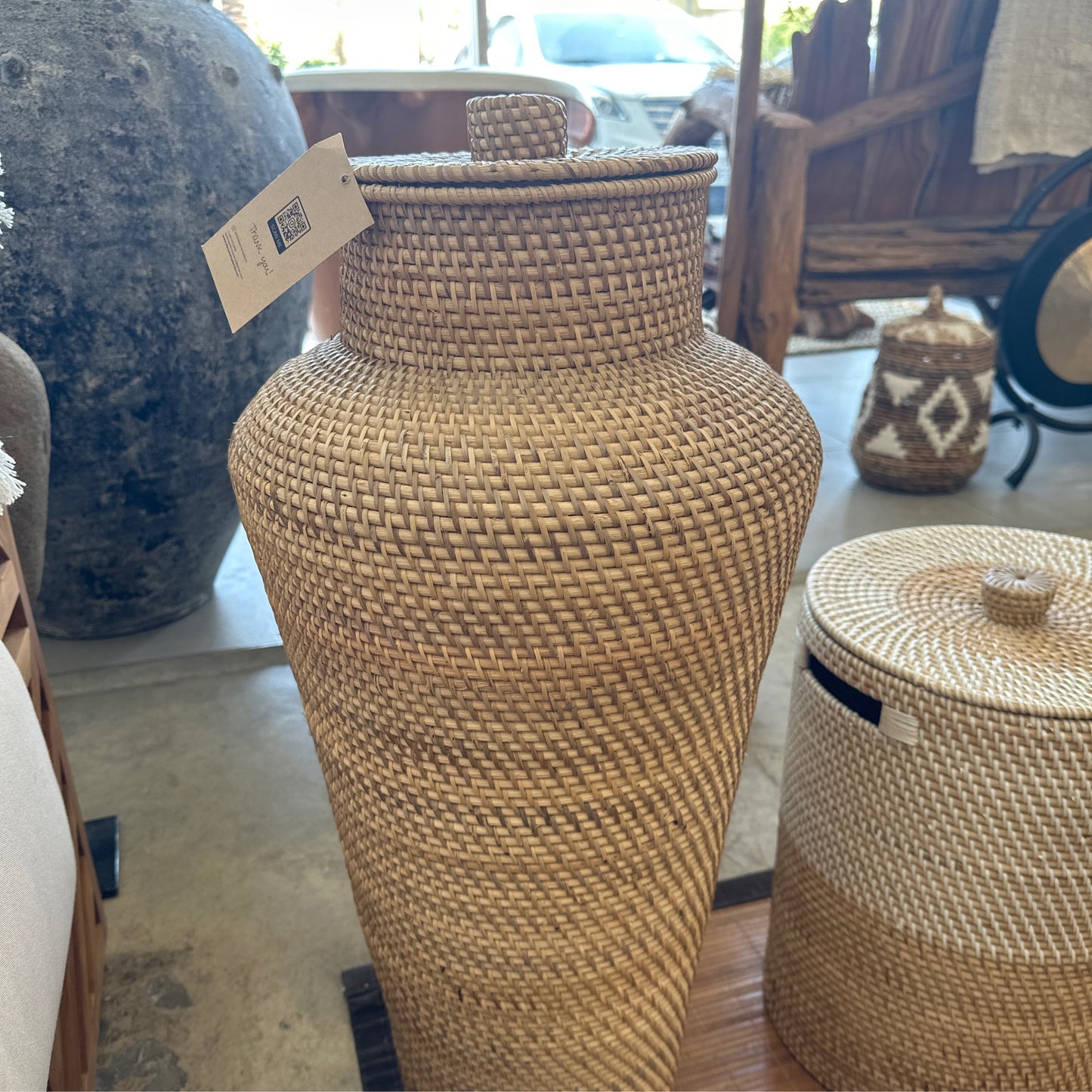 Red Finger Basket of Fern