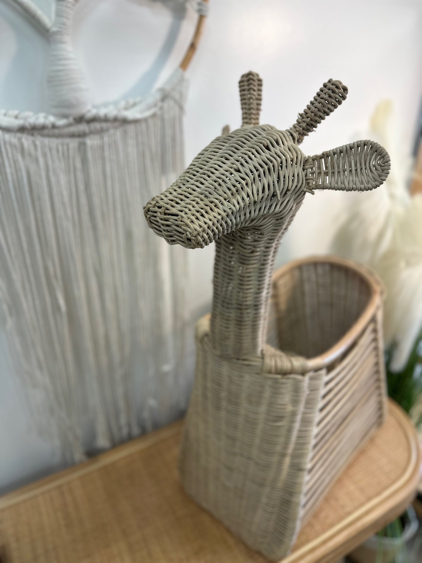 Giraffe Basket of Rattan