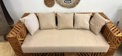 Teak wood modern Couch