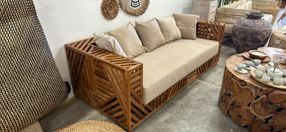 Teak wood modern Couch