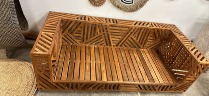 Teak wood modern Couch