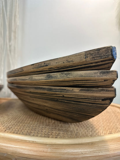 Black Boat Bamboo Bowl