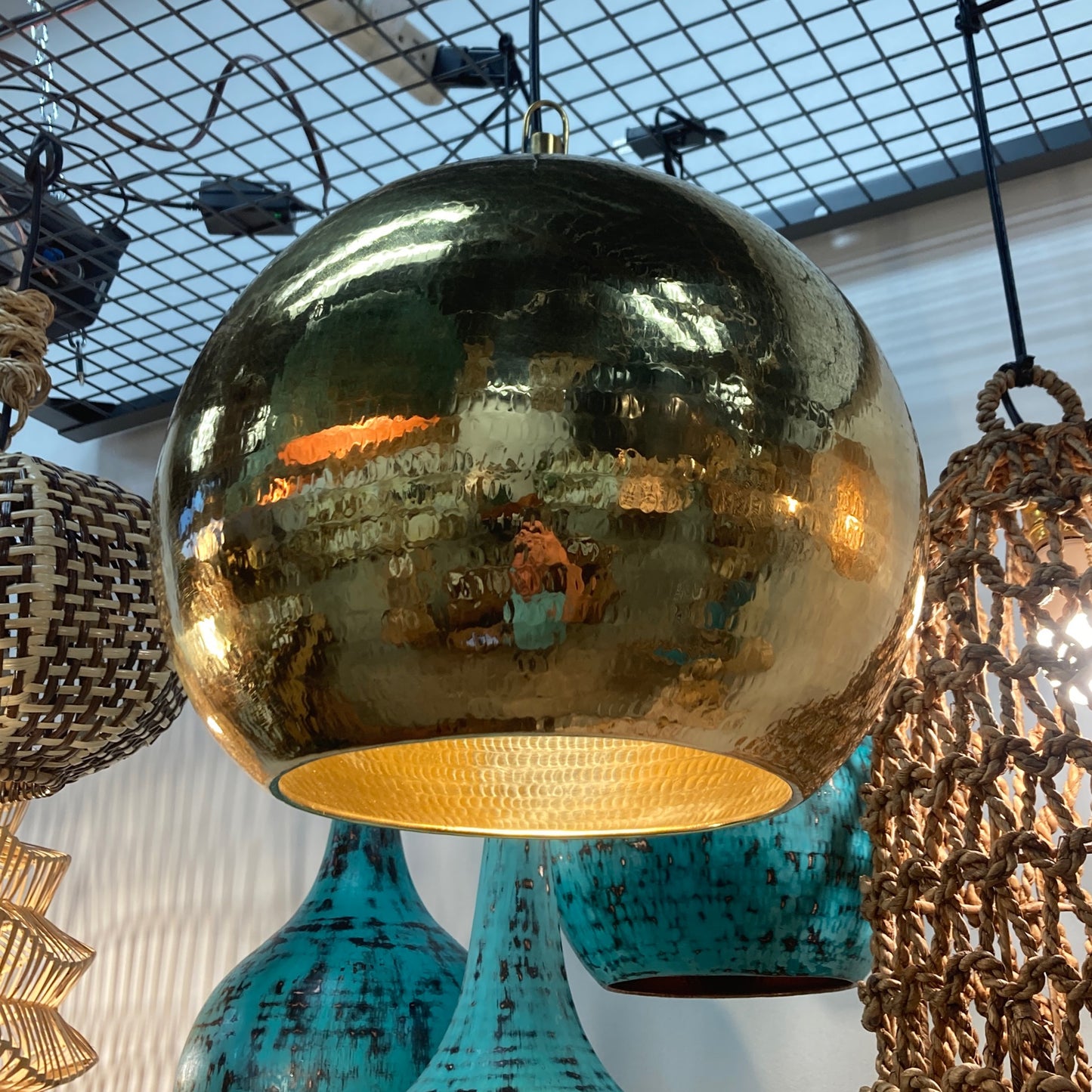 Golden Round Lampshade