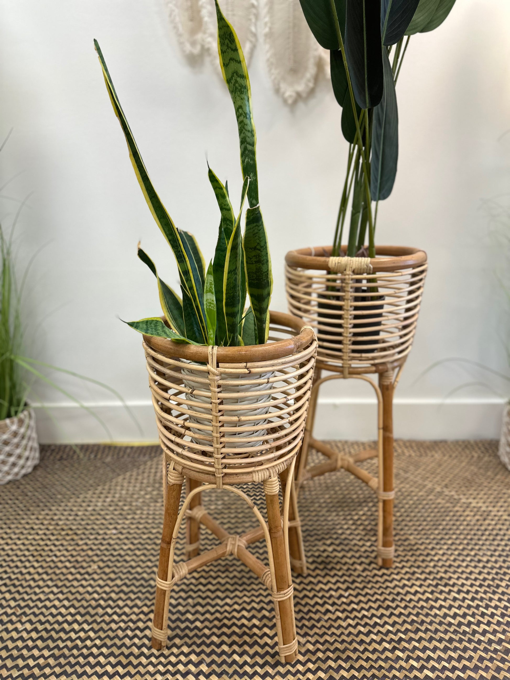 Rattan Standing Pot