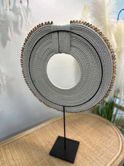 Shell Round Decor With Stand