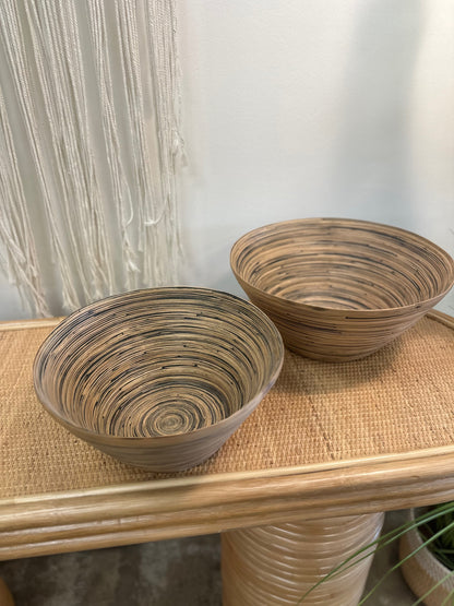 Black Coil Bamboo Bowl